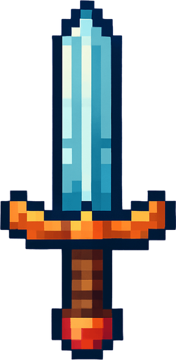Espada pixel.
In-Game asset.  2d.  High contrast.  No shadows