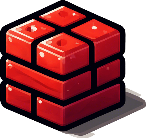 a silver brick block