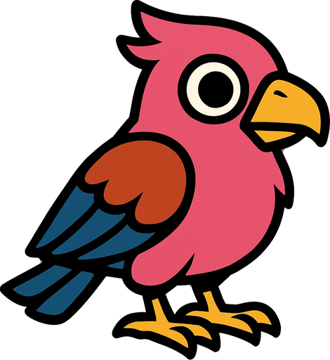 bird no background.
In-Game asset.  2d.  High contrast.  No shadows