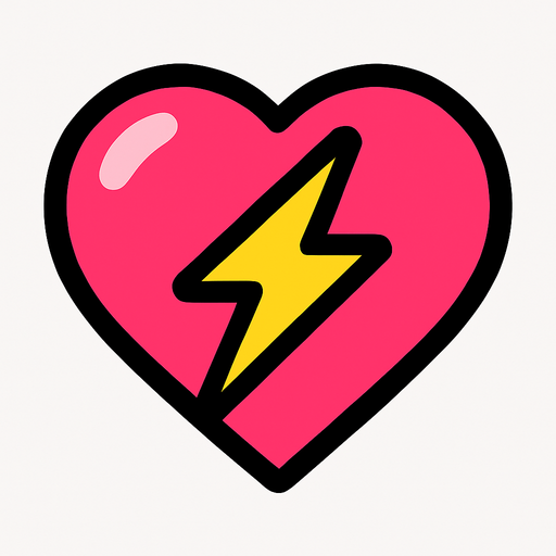 Powerup heart.
In-Game asset.  2d.  High contrast.  No shadows