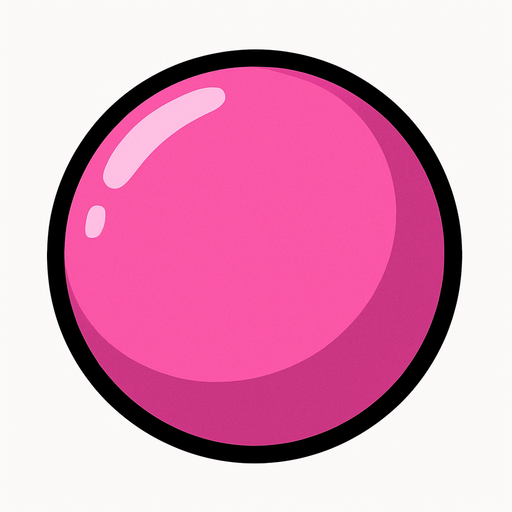 3d pembe daire.
In-Game asset.  2d.  High contrast.  No shadows