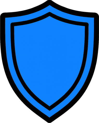 A blue shield.
In-Game asset.  2d.  High contrast.  No shadows