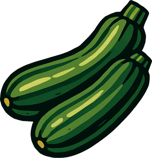 Courgettes.
In-Game asset.  2d.  High contrast.  No shadows