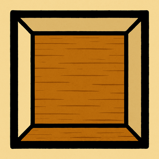 empty room top view.
In-Game asset.  2d.  High contrast.  No shadows