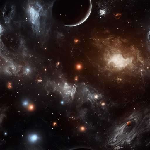 Pitch-dark realistic outer space