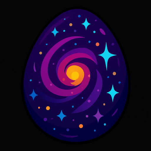 A Galactic Egg.
In-Game asset.  2d.  High contrast.  No shadows