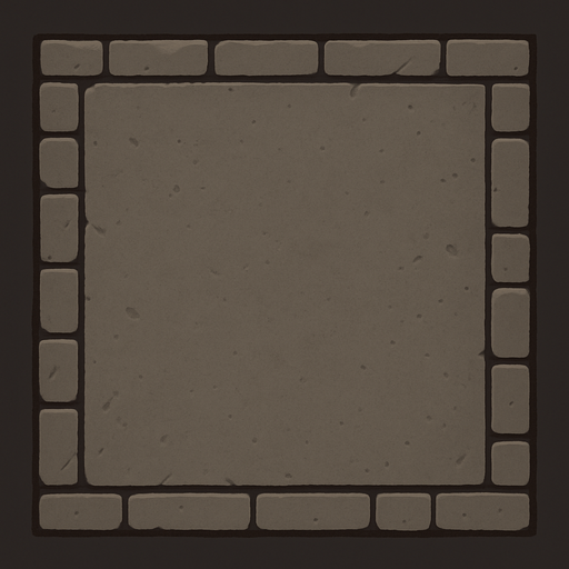 Düz sade kare duvar.
In-Game asset.  2d.  High contrast.  No shadows