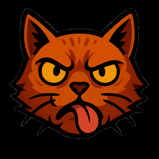 make this cat expression goes silly but angry