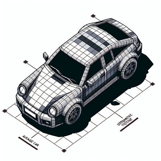 average normal car. orthographic top view.
Single Game Texture.  In-Game asset.  2d.  Blank background.  High contrast.  No shadows