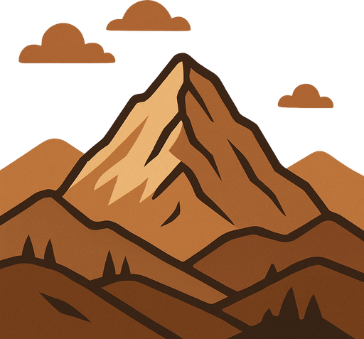 light brown mountain background.
In-Game asset.  2d.  High contrast.  No shadows