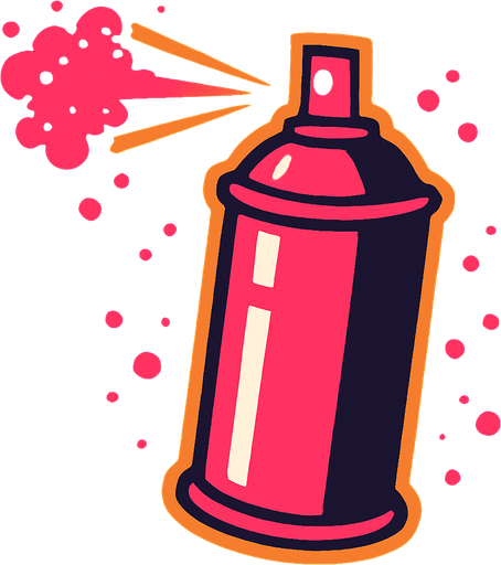 Sprey.
In-Game asset.  2d.  High contrast.  No shadows
