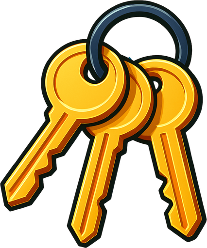 pack of key.
In-Game asset.  High contrast.  No shadows. 3D