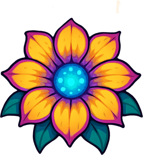 rare Aura Bloom top view.
In-Game asset.  2d.  High contrast.  No shadows