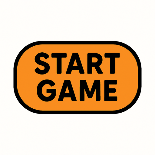 start game button.
In-Game asset.  2d.  High contrast.  No shadows