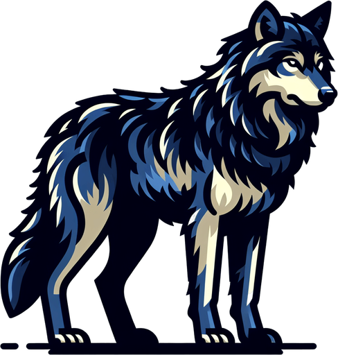 An animated image a fierce wolf.
Single Game Texture. In-Game asset. 2d. Blank background. High contrast. No shadows.