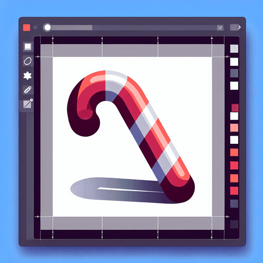 Candy Cane.
Single Game Texture. In-Game asset. 2d. Blank background. High contrast. No shadows.