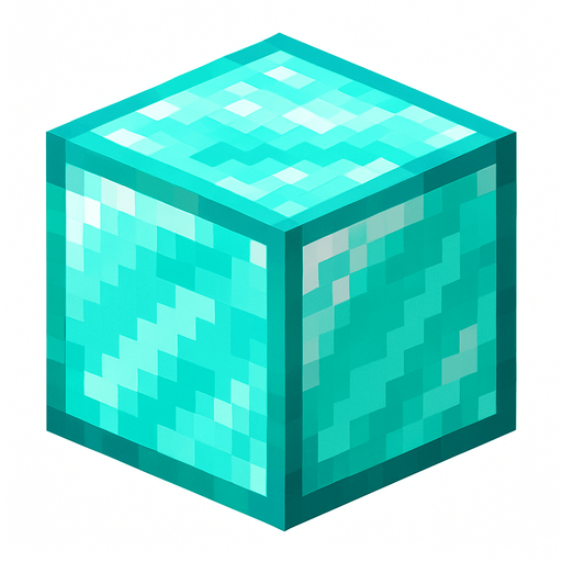 Minecraft Elmas bloğu.
In-Game asset.  High contrast.  No shadows
