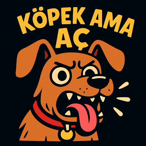 KÖPEK AMA AÇ.
In-Game asset.  2d.  High contrast.  No shadows