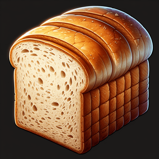 piece of bread.
Single Game Texture.  In-Game asset.  2d.  High contrast