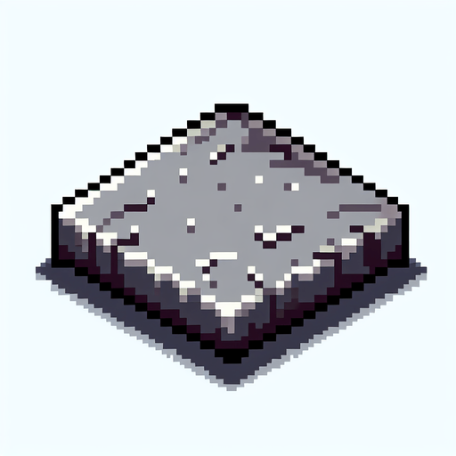 pixel art of a empty stone slab.
Single Game Texture. In-Game asset. 2d. Blank background. High contrast. No shadows.
