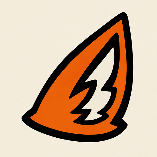 Fox ear.
In-Game asset.  2d.  High contrast.  No shadows