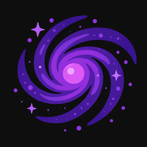 Purple galaxy.
In-Game asset.  2d.  High contrast.  No shadows