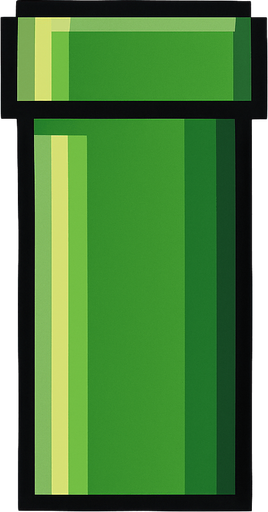 pixel art 2d flappy bird borusu.
In-Game asset.  2d.  High contrast.  No shadows