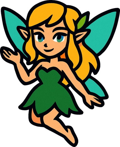 Fée.
In-Game asset.  2d.  High contrast.  No shadows