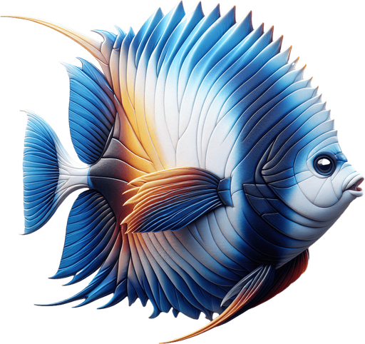 A realistic bannerfish.
Single Game Texture. In-Game asset. 2d. Blank background. High contrast. No shadows.