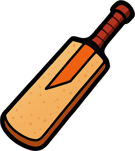 Cricket bat.
In-Game asset.  2d.  High contrast.  No shadows