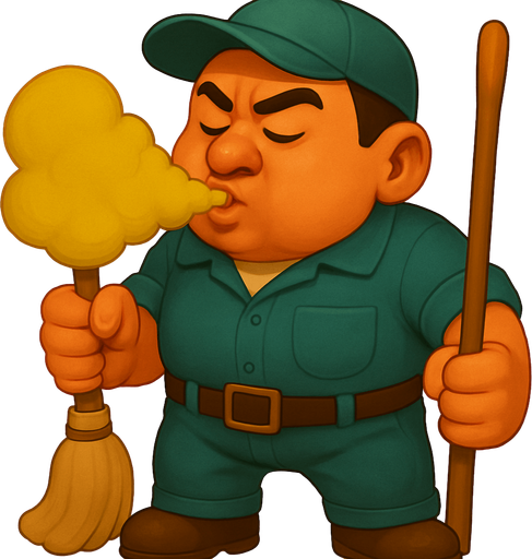 Make a version where he inhales