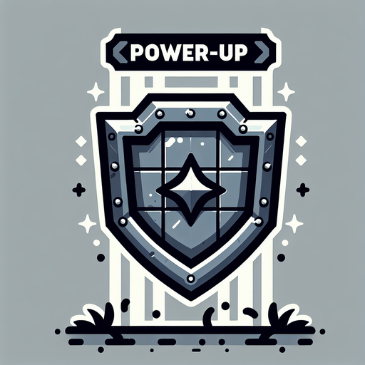 a shield power up.
Single Game Texture.  In-Game asset.  2d.  Blank background.  High contrast.  No shadows