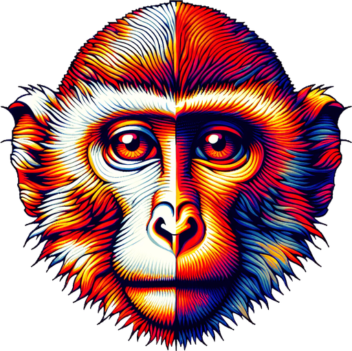 generate a monkey.
Single Game Texture.  In-Game asset.  2d.  Blank background.  High contrast.  No shadows