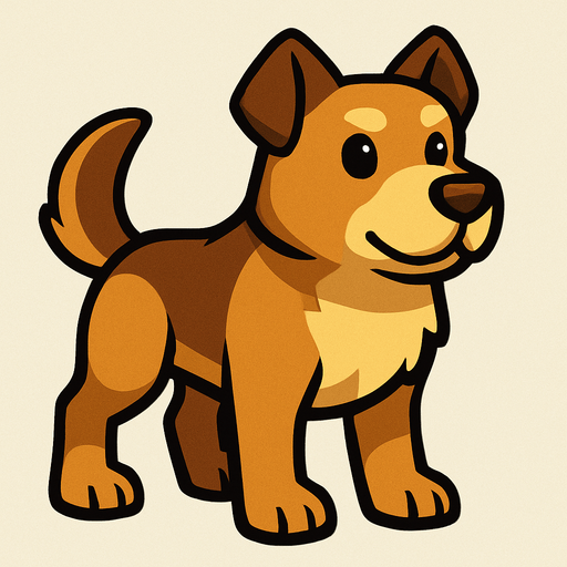 Un perro.
In-Game asset.  High contrast.  No shadows