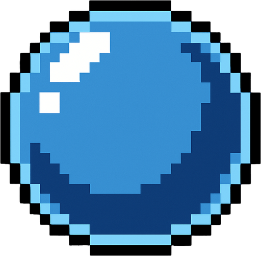 bubble.
In-Game asset.  2d.  High contrast.  No shadows. 8-bit