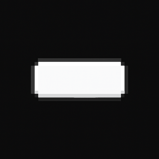 a minimalistic pixel button, no text on it, just the buton. White..
In-Game asset.  2d.  High contrast.  No shadows