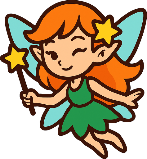 Fée.
In-Game asset.  2d.  High contrast.  No shadows