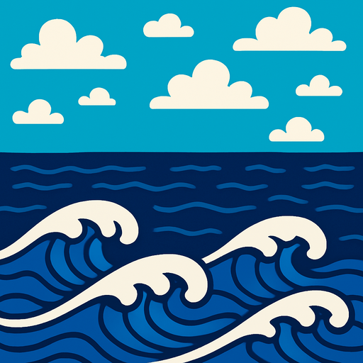 deniz arka plan.
In-Game asset.  2d.  High contrast.  No shadows