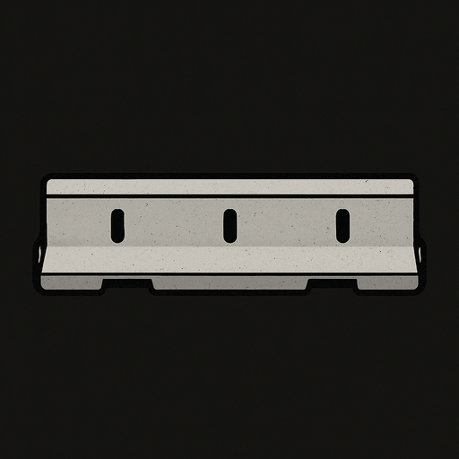 add highway barrier top view.
In-Game asset.  2d.  High contrast.  No shadows
