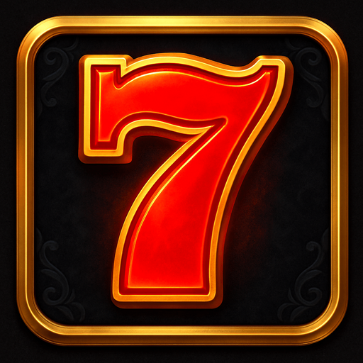 Crea un asset visual completo para el símbolo 'C' de Megaways: el Número 7 de la Suerte, directamente sobre su panel de fondo.

Diseño General:

Forma: Un panel cuadrado o ligeramente redondeado.

Fondo del Panel: Terciopelo oscuro (negro o azul noche) o un metal pulido muy oscuro.

Borde: Un borde elegante dorado o plateado alrededor del panel.

Detalles del Fondo: Puede tener un patrón sutil de filigrana de casino en las esquinas del panel.

Símbolo Central (el '7'):

El dígito '7' estilizado, grande y centrado sobre el fondo del panel.

Color del '7': Dorado brillante o rojo vibrante, con un aura sutil o un ligero efecto de fuego/energía.

Tipografía: Audaz y elegante..
In-Game asset.  2d.  High contrast.  No shadows