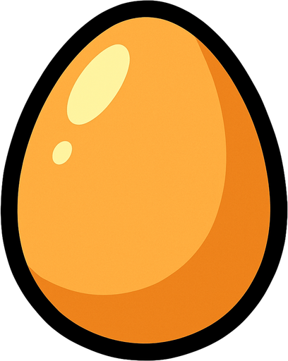 Egg.
In-Game asset.  2d.  High contrast.  No shadows