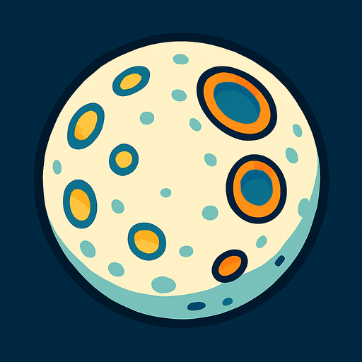 Moon.
In-Game asset.  2d.  High contrast.  No shadows
