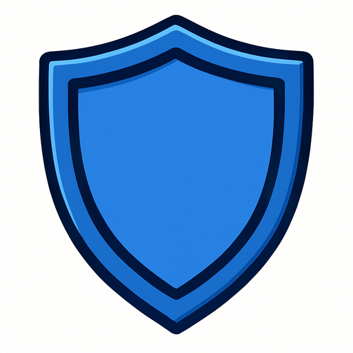 Escudo azul.
In-Game asset.  2d.  High contrast.  No shadows