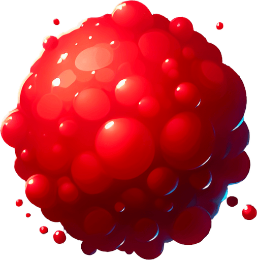 uma particula vermelha brilhante, fundo png.
Single Game Texture. In-Game asset. 3d. Blank background. High contrast. No shadows.