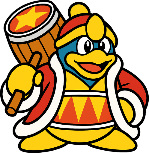 Dedede.
In-Game asset.  2d.  High contrast.  No shadows
