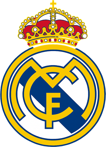 Real Madrid logo.
In-Game asset.  High contrast.  No shadows