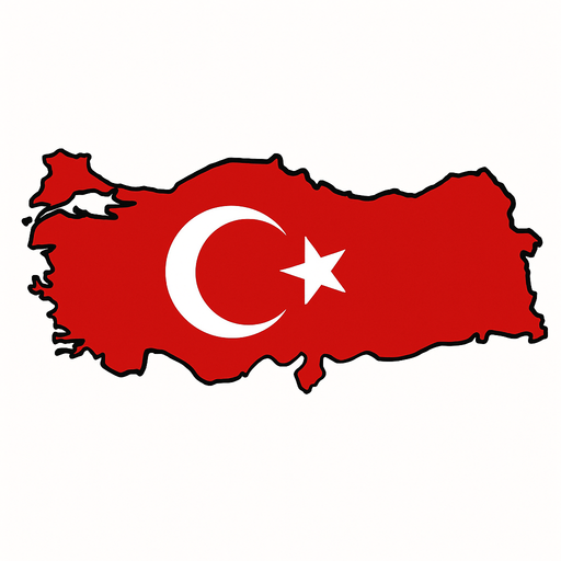 Türkiye.
In-Game asset.  2d.  High contrast.  No shadows