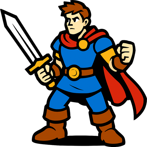 hero.
In-Game asset.  2d.  High contrast.  No shadows