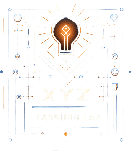 Background: A deep, dark blue gradient (or similar dark tone) to ensure the text and design elements pop out. This gives a modern, professional feel.
Main Title (XYZ Learning Lab): Use bold, sans-serif typography, similar to the logo you've provided. The "XYZ" should be prominent and large, with "Learning Lab" directly underneath, smaller but still clear.
Lightbulb Icon: Feature the glowing lightbulb icon as a central design element. This could either be centered below the text or subtly incorporated as a background element, with the glowing effect extending outward to add vibrancy and creativity.
Accent Design: Include thin, minimalistic lines or geometric shapes around the edges to enhance the professional and innovative feel. Perhaps some abstract lines mimicking circuit boards, representing learning or innovation.
Color Palette: Stick to the dark background with white, gray, and orange highlights like the glowing bulb for consistency..
Background: A deep, dark blue gradient (or similar dark tone) to ensure the text and design elements pop out. This gives a modern, professional feel.
Main Title (XYZ Learning Lab): Use bold, sans-serif typography, similar to the logo you've provided. The "XYZ" should be prominent and large, with "Learning Lab" directly underneath, smaller but still clear.
Lightbulb Icon: Feature the glowing lightbulb icon as a central design element. This could either be centered below the text or subtly incorporated as a background element, with the glowing effect extending outward to add vibrancy and creativity.
Accent Design: Include thin, minimalistic lines or geometric shapes around the edges to enhance the professional and innovative feel. Perhaps some abstract lines mimicking circuit boards, representing learning or innovation.
Color Palette: Stick to the dark background with white, gray, and orange highlights like the glowing bulb for consistency.