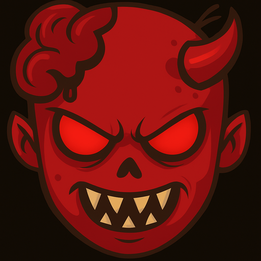 Hake his skin red and add horns